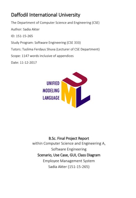 Employee management system in Software Engineering
