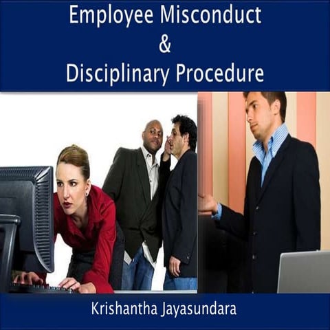 Employee Misconduct Disciplinary Procedure Pptx