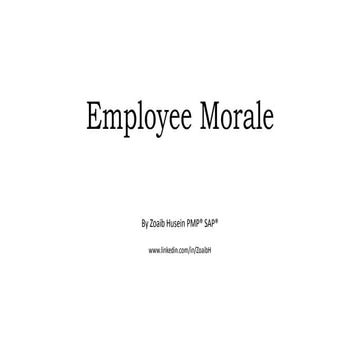 Employee morale