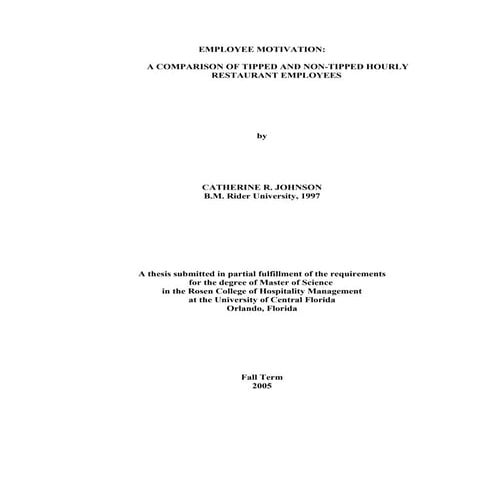 Staff motivation - Employee motivation for Student BA, MBA, PHD