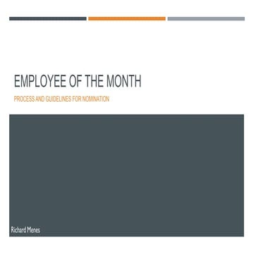 Employee of the Month Process and Nomination