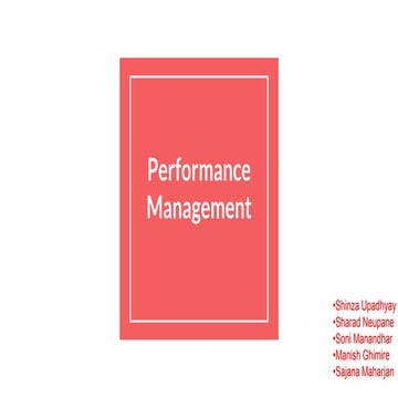 Employee performance seminar