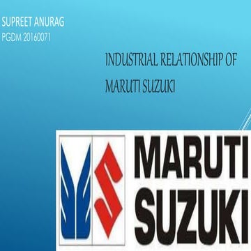 Employee presentation on maruti suzuki