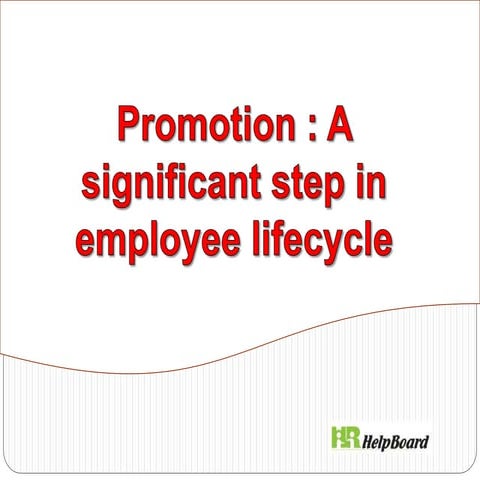 Employee promotion policy