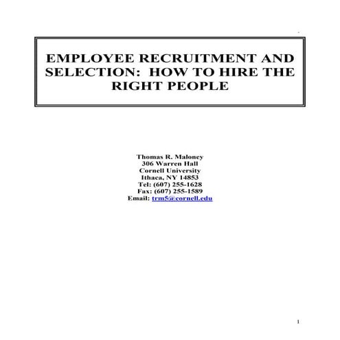 Employee recruit