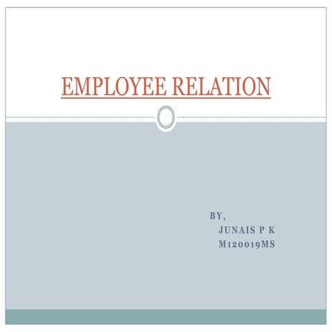 Employee relation