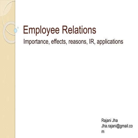 Employee relations