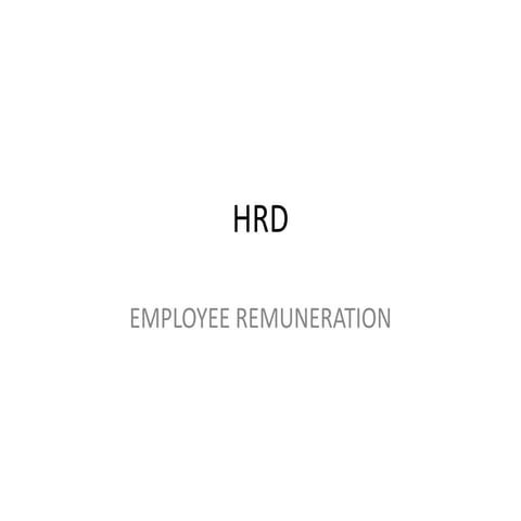 Employee remuneration