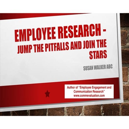 Employee research   jump the pitfalls and join the stars