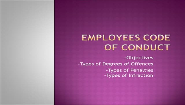 Code of conduct . | PPT