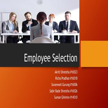 Employee selection seminar