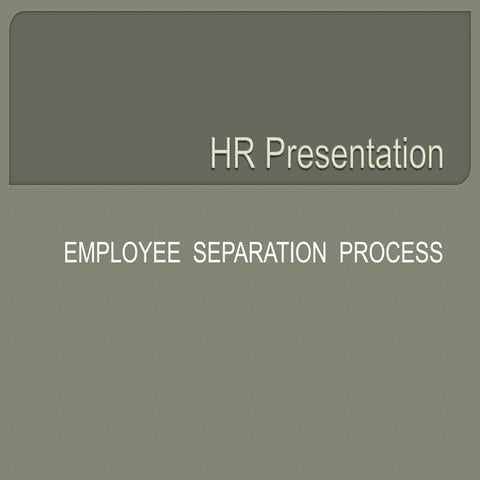 Employee separation 