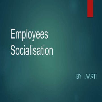 Employee socialisation