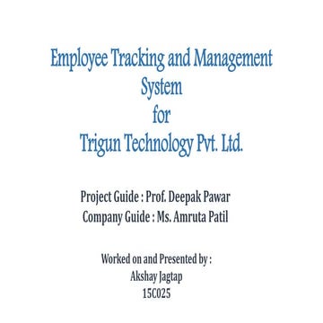 Android Application For Employee Monitoring And Tracking System | PDF