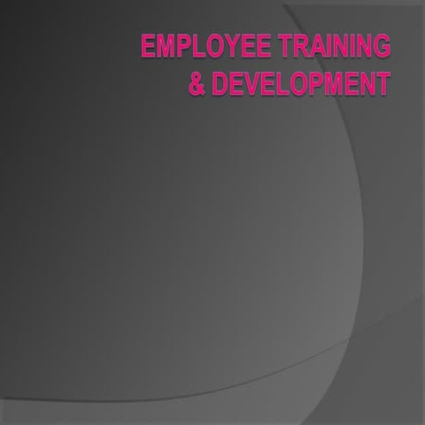 Employee training