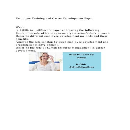 Employee Training and Career Development PaperWrite a 1,05.docx