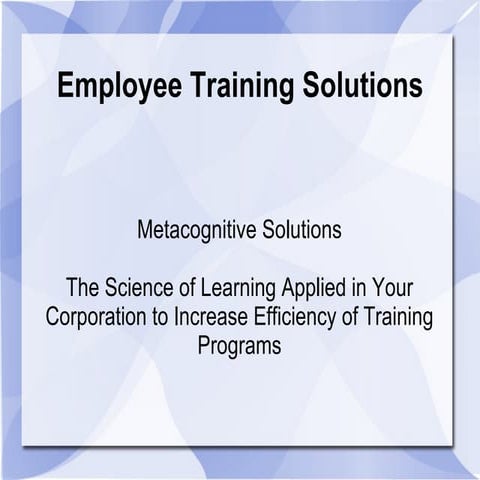 Employee Training Program