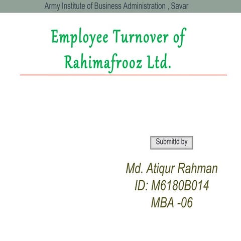 Employee turnover -