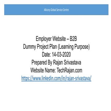 Project Plan And Estimation