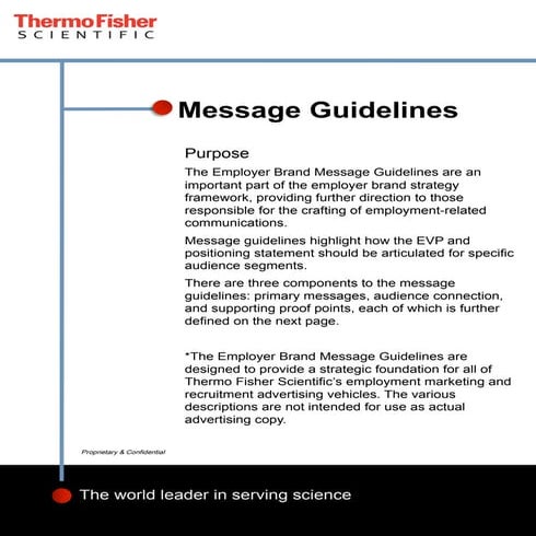 Employer Brand Message Guidelines (Thermo Fisher)
