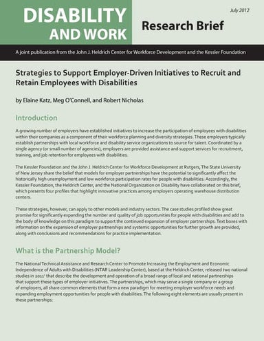 Employer Driven Initiatives