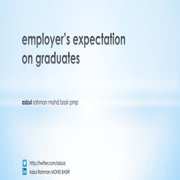 Employer's expectation on graduates | PDF