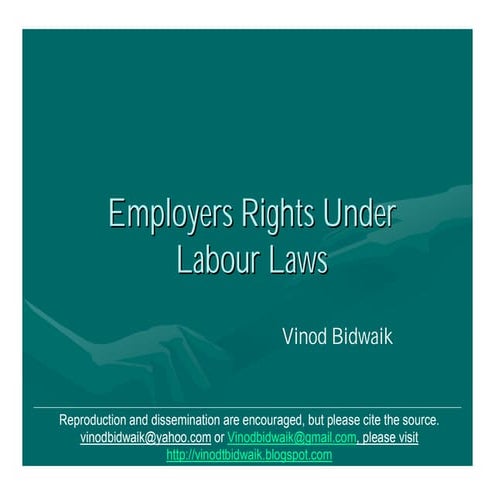Employers rights under labour laws