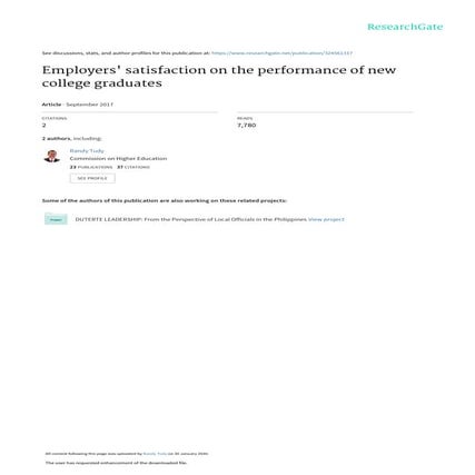 Employers satisfaction