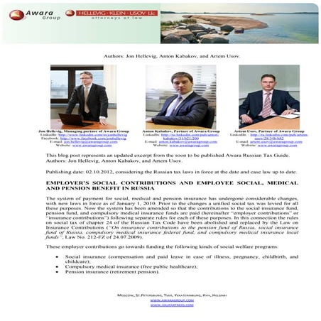 Employer's social contributions and employee social medical and pension benef...