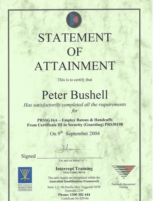 Employee of The Month MSS Security | PDF