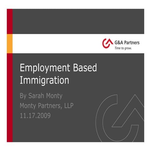 Employment Based Immigration - webinar