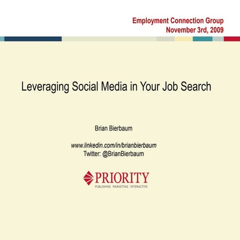 Social Media for Job Seekers