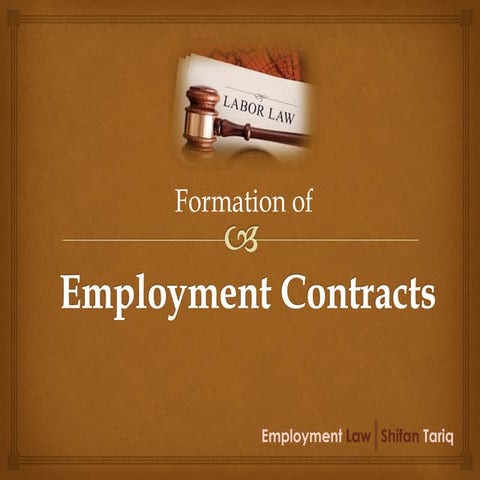 Formation of Employment Contracts