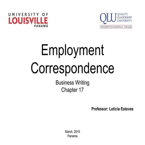Employment correspondence