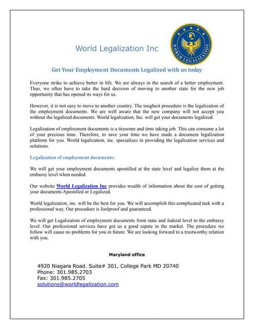 employment documents