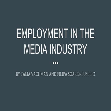 Media and Communication Occupations - U.S. Bureau of Labor Statistics