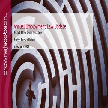 Employment law update - Browne Jacobson Exeter - 06 February 2020