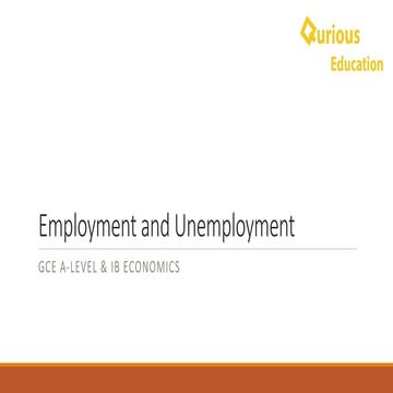 Employment Note - A-level & IB Economics