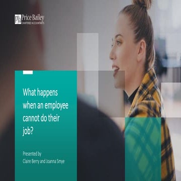 HR & Employment law webinar - What happens when an employee cannot do their job
