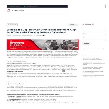 Bridging the Gap: How Can Strategic Recruitment Align Tech Talent with Evolvi...