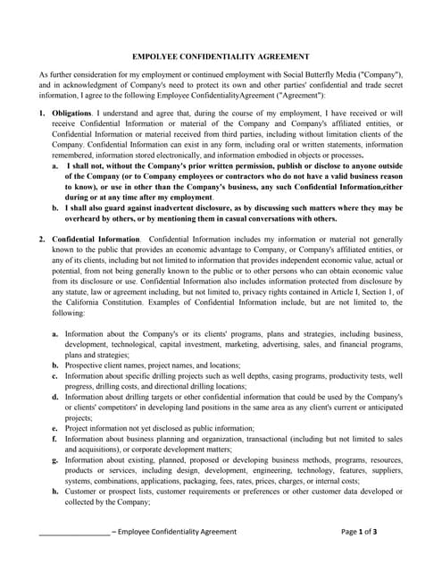 CONFIDENTIALITY AGREEMENT and Terms | PDF