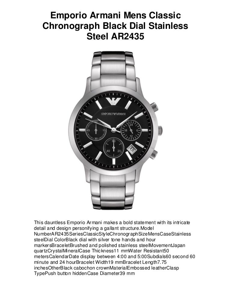 armani watch lowest price