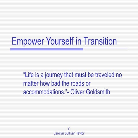Empower Yourself In Transition