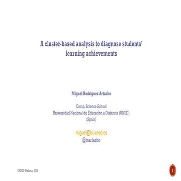 A cluster-based analysis to diagnose students’ learning achievements