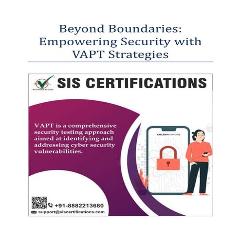 VAPT Certification: Safeguarding Your Digital Ecosystem | PDF