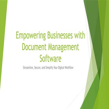 Empowering Businesses with Document Management Software