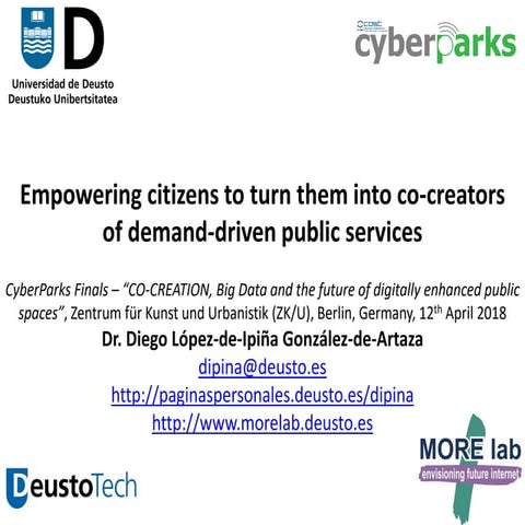 Empowering citizens to turn them into cocreators of demand driven public serv...