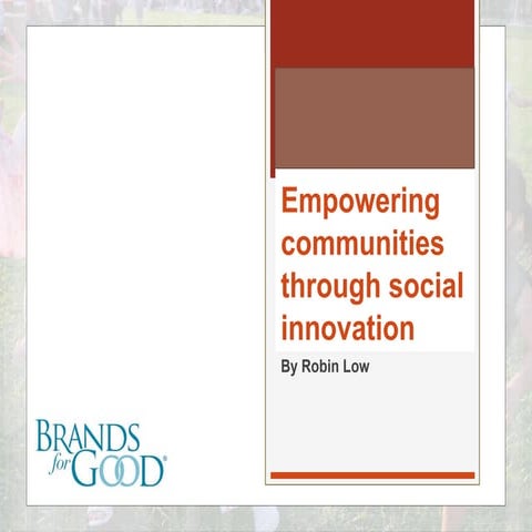 Empowering communities through social innovation