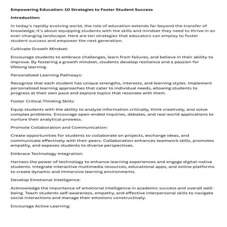 Empowering Education 10 Strategies to Foster Student Success.pdf