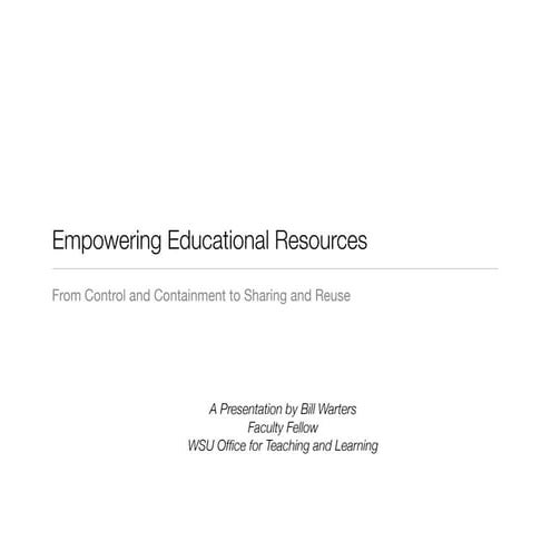 Empowering Educational Resources